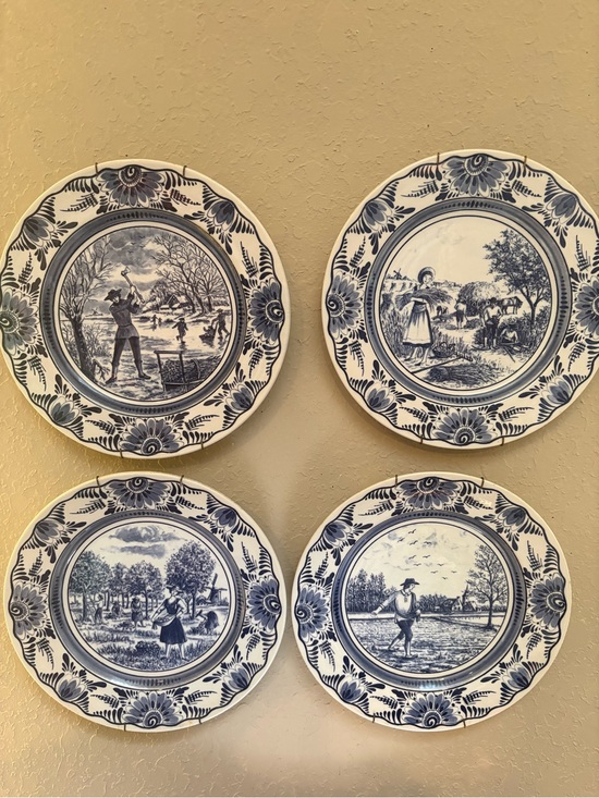 Vintage Delftware French Plate (x’s 4)